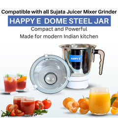 Jar Combo: 400 ml + 1000 ml + 1500 ml Plastic (Transparent) | Compatible with Sujata Mixer Grinder