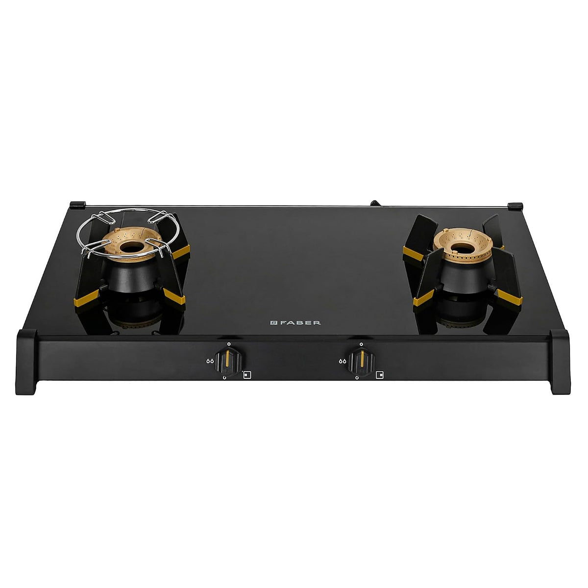 Faber Liftable Burners Freestanding Cooktop | Genius 752 Bk | 75Cm Width | Brass Burners | Manual Ignition | Abs Knobs |