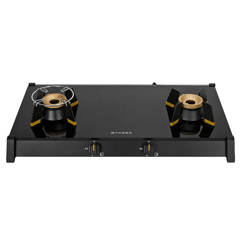Faber Liftable Burners Freestanding Cooktop | Genius 752 Bk | 75Cm Width | Brass Burners | Manual Ignition | Abs Knobs |