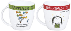 Clay Craft - Happiness Is, Inner Peace Bone China Milk Mug, 270ml/5.6cm, Multicolour