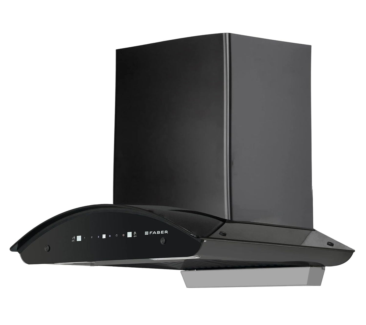 Faber 60 cm 1500 m³/hr Autoclean Kitchen Chimney (HOOD MAGNUS IN HC SC FL EBK 60, Filterless technology, Touch with Gest