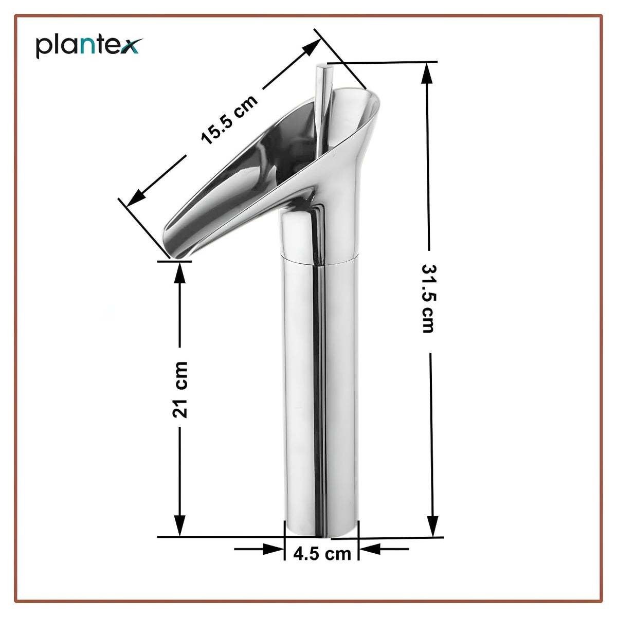 Plantex Designer Brass Basin Mixer Hot & Cold/Single Lever Mixer tap for Wash Basin/Wash Basin Tap for Home-(Silver)-3