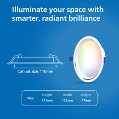 Philips Smart 10W Round WiFi LED Downlighter (Pack of 2)