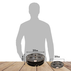 Jain Stainless Steel Nonstick 3 Plate Idly Stand | Idli Maker | Nonstick Idli Stand with Holes for 7.5 liter Prestige Pressure Cooker (12 Idly), Black
