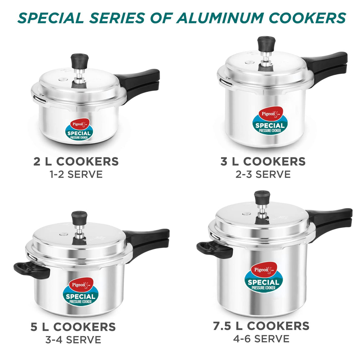 Pigeon by Stovekraft Aluminium Outer Lid Pressure Cooker (Silver)
