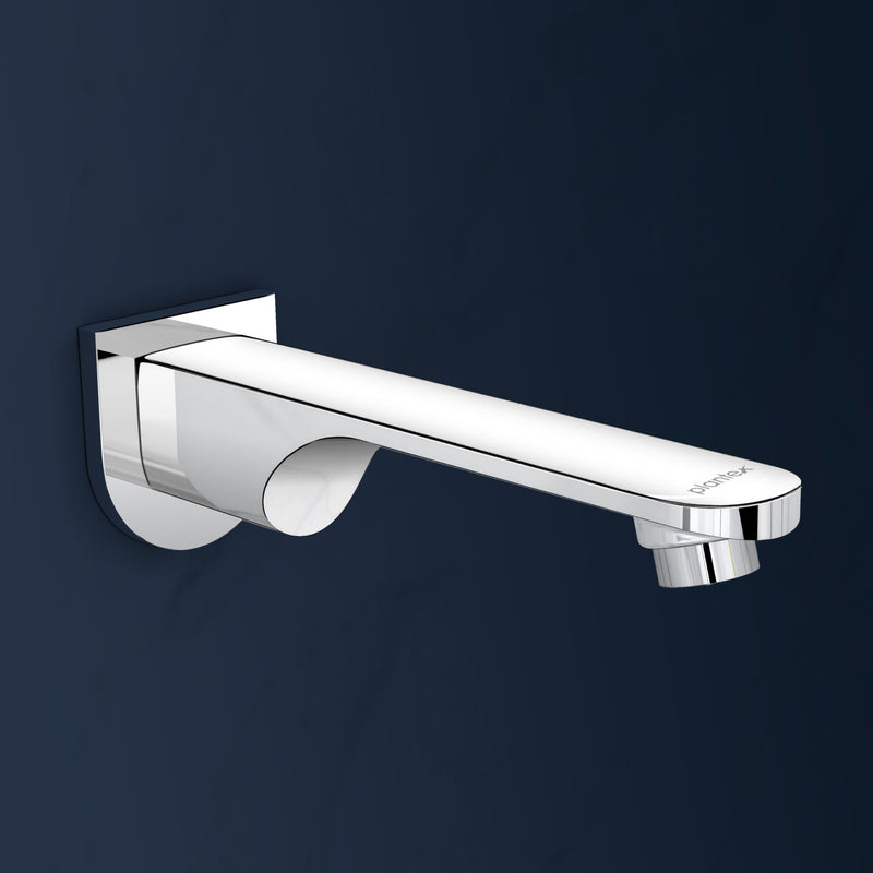 Plantex Pure Brass Bath Tub Spout with Wall Flange/High Flow Spout for Bathroom-(Chrome)-1