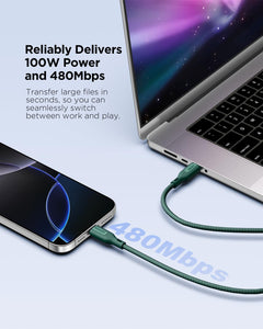 Philips 100W Magnetic Type C to Type C Fast Charging Cable (B0FMJ78RGZ)