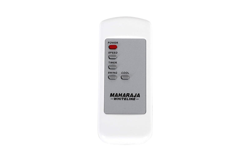 Maharaja Whiteline Blizzard Deco Tower Air Cooler with Remote, 22 litre, White & Grey
