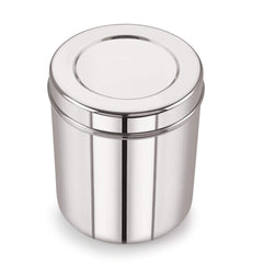 Neelam Stainless Steel 22 Gauge Deep Dabba - 2600 ml, 1 Piece, Silver – Durable and Elegant Food Storage Container, Ideal for Storing Grains, Snacks, Leftovers, Perfect for Daily Use, Easy to Clean.