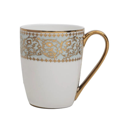 Clay Craft Fine Ceramic Ebony Dinner Set, Enchanting Gold, for Family of 4, Dinner Set Ceramic, Crockery Set, Dining Set for Dinner, Crockery Set for Gift, Kitchen Set (13 Pieces, E647)