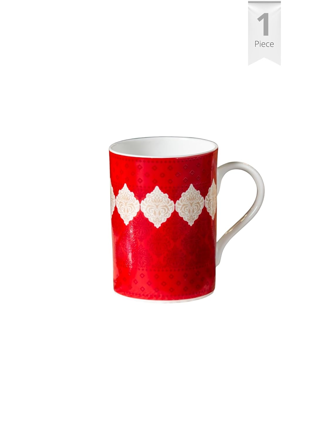 Clay Craft Fine Ceramic Printed Pride Milk/Coffee Mug 300 ml, Mugs for Coffee, Tea Mugs, Mugs for Gift, Ceramic Tea Cups, Reusable, Dishwasher, Freezer & Microwave Safe Mugs (Red, Set of 1)