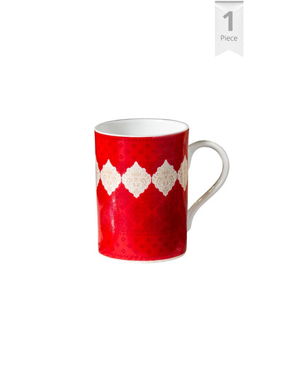 Clay Craft Fine Ceramic Printed Pride Milk/Coffee Mug 300 ml, Mugs for Coffee, Tea Mugs, Mugs for Gift, Ceramic Tea Cups, Reusable, Dishwasher, Freezer & Microwave Safe Mugs (Red, Set of 1)