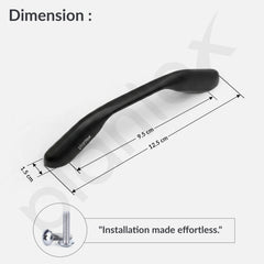 Plantex Cabinet Handle/96mm Handle for Wardrobe/Kitchen Handle/Pull-Push Handle for Home/Office - Pack of 1 (Black)-3