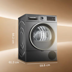 Bosch 9 kg Front Load Fully-Automatic Heat Pump Tumble Dryer, 100% Drying, 5 Drying Options, Reduces 99.9% Allergens, Re