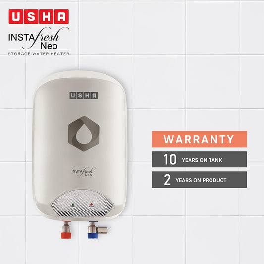 Usha Instafesh Neo 5 Litre Instant Water Heater (White), Wall Mounting