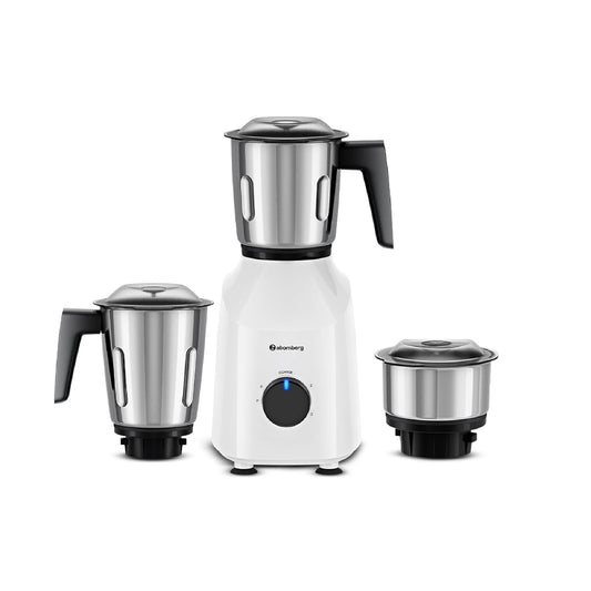 Atomberg Xiana 750 Watt Mixer Grinder | 3 Multipurpose Stainless Steel Jars | Coarse Mode for Silbatta-Like Textures | Powerful Intelligent Motor | Easy Fault LED Indication | Snow White