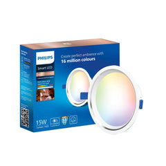 Philips 15W Smart Wi-Fi Aura Dimmable Downlight (White, B0G24T4VY5)