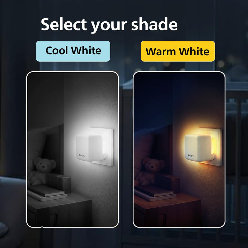Philips LED SereneShine Plug-in Night Lamp 0.5W (White, B0GL8N8LDD)