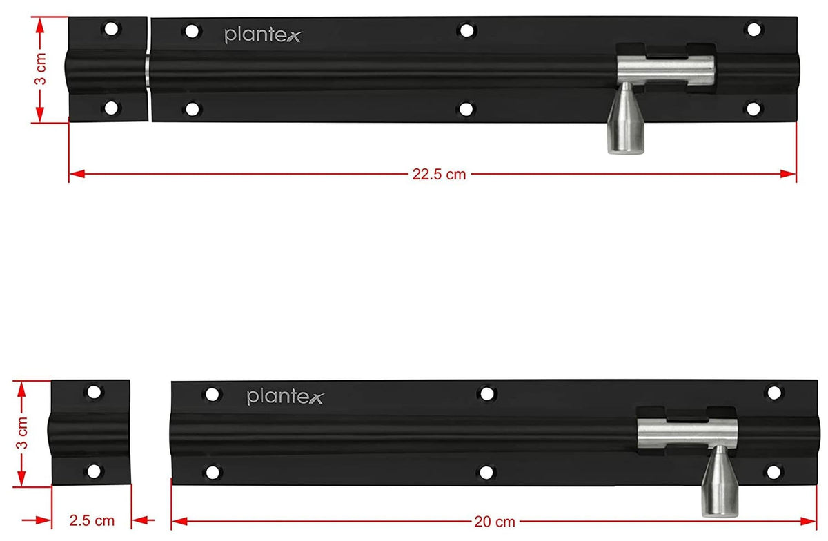 Plantex Stainless Steel Tower Bolt/Tower Bolt for Home,Offices Doors and Windows/8 Inch Tower Bolt for Main Door/Door Latch/Kundi/Chitakini/Door Latch for Windows - Pack of 2 (Multicolour)-3