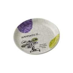 Clay Craft Fine Ceramic Happiness is Urmi Delight Snack Plates Set of 4 Piece(Multicolor) Plates for Snacks, Pasta, and More