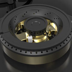 KAFF ASHFORD | Built-in Hob/Hobtop 3 Burners, 78 CM | Auto Ignition | Full Brass Burners with all Flame Failure Device, 8 MM Thick Toughened Glass | Black | ASF783