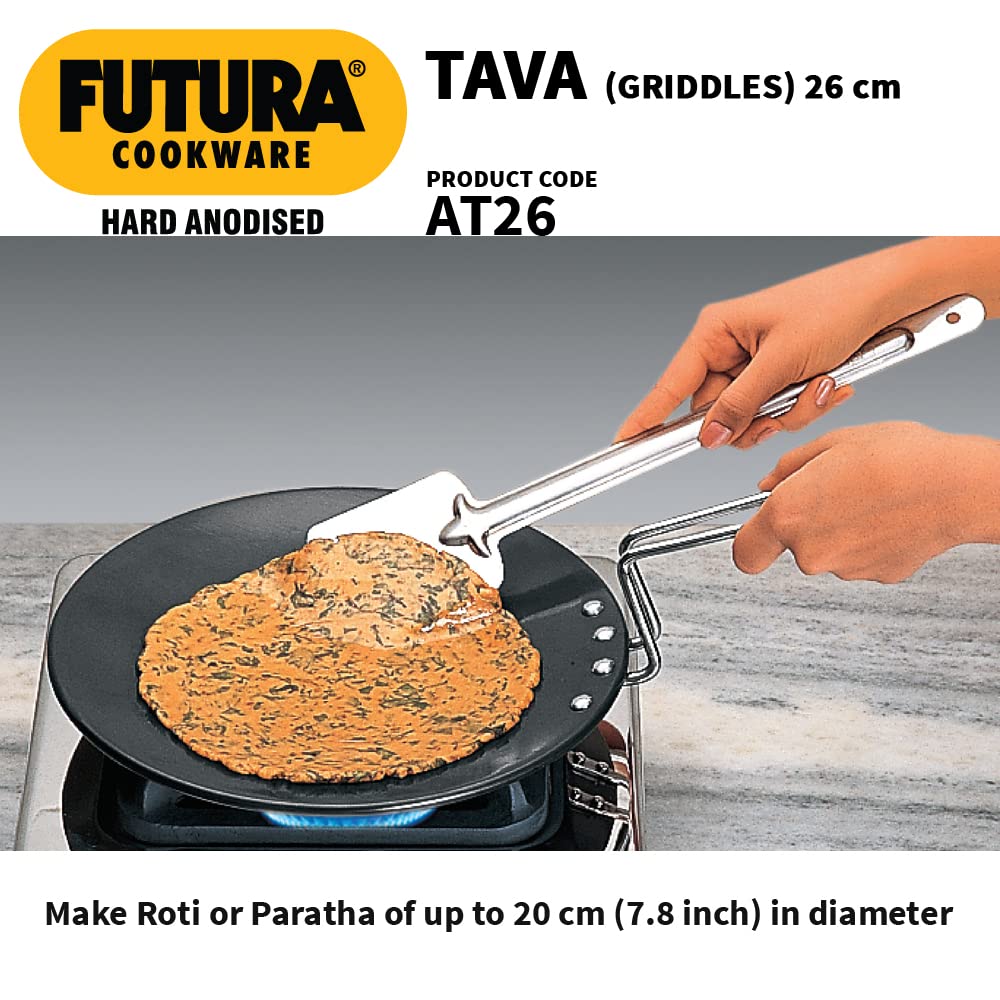 Hawkins Futura Hard Anodised Tava 26 cm, 4.88 mm