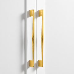 Plantex Cabinet Handle/224mm Handle for Wardrobe/Kitchen Handle/Pull-Push Handle for Home/Office - Pack of 2 (Gold) (Model APS-PH-104)-1