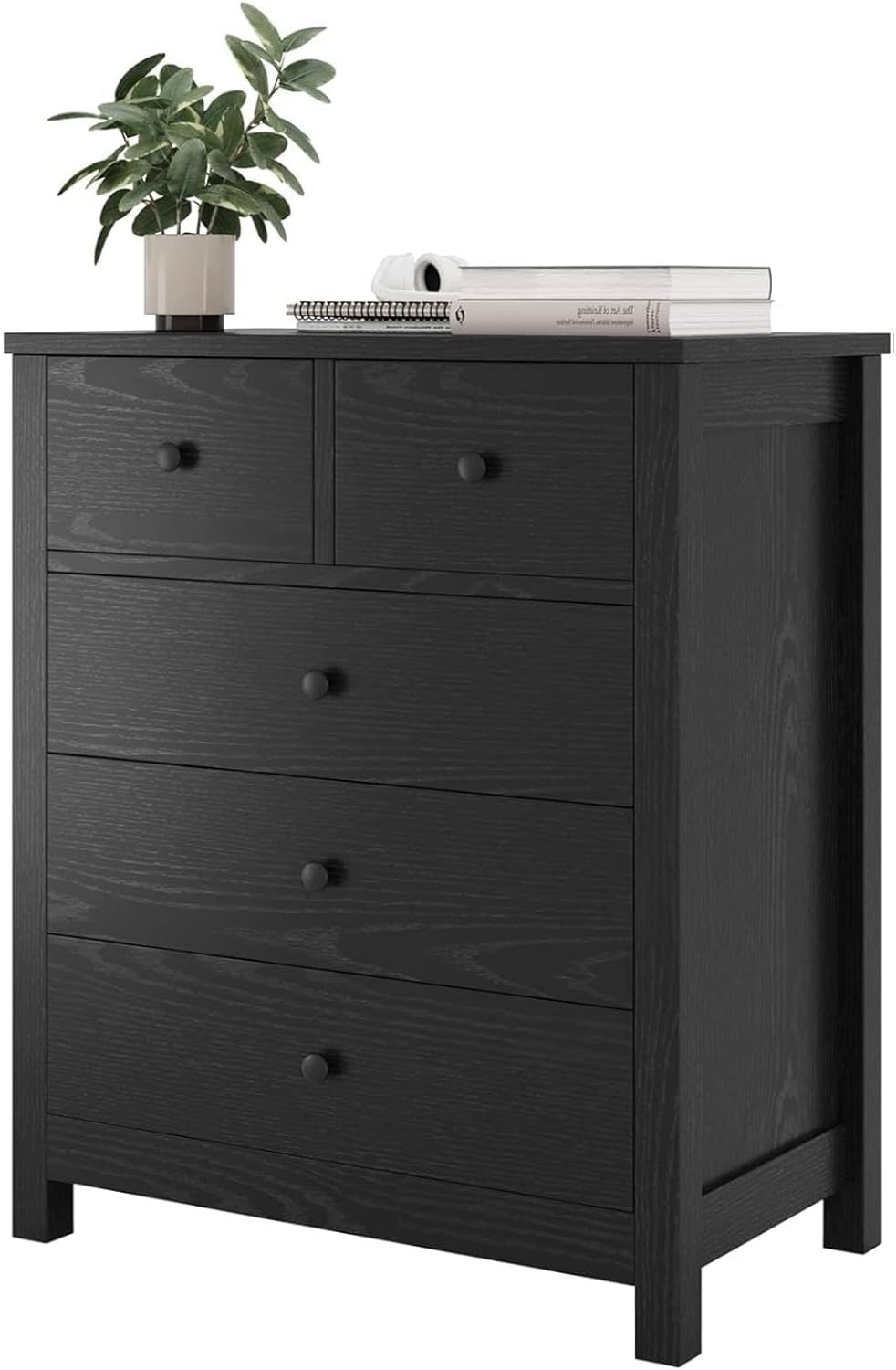 Solid Sheesham Wooden Dresser for Bedroom | Wood Dresser Organizer | 5 Drawer Dresser with Deep Space Storage C