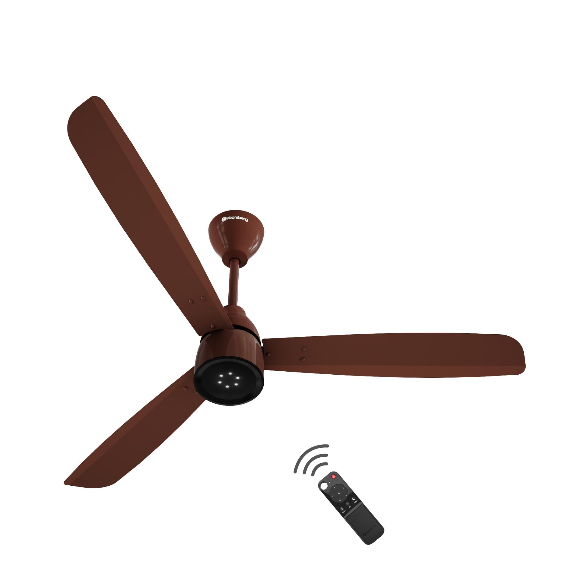 atomberg Renesa 1200mm BLDC Ceiling Fan with Remote Control | BEE 5 star Rated Energy Efficient Ceiling Fan | High Air Delivery with LED Indicators | 3 Year Warranty (Brown & Black)