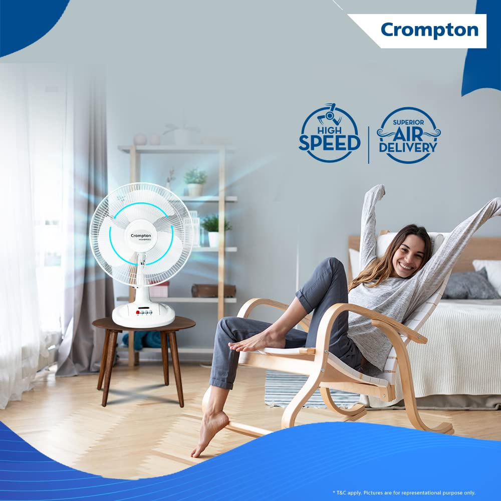 Crompton HISPEED Gale Classic 400 mm Table Fan-3