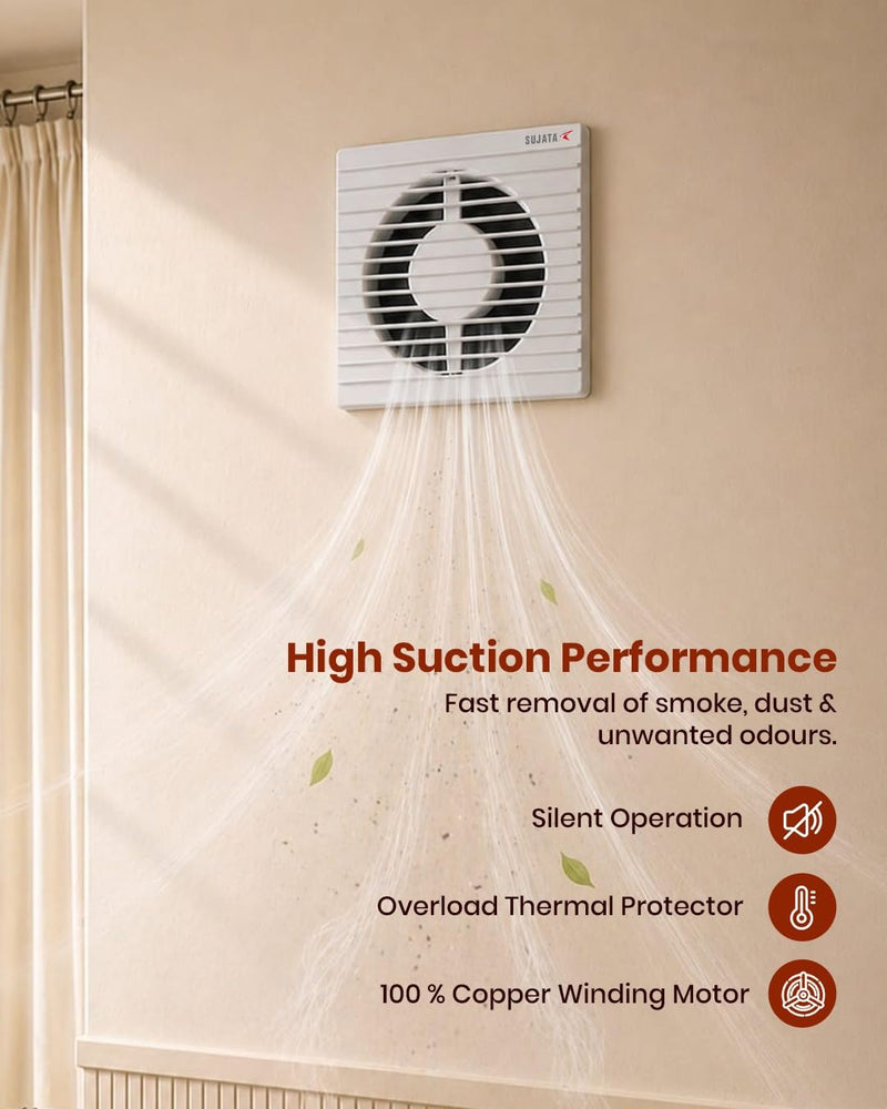 Sujata 200 mm Premium Exhaust Fan for Kitchen, Bathroom & Office-4