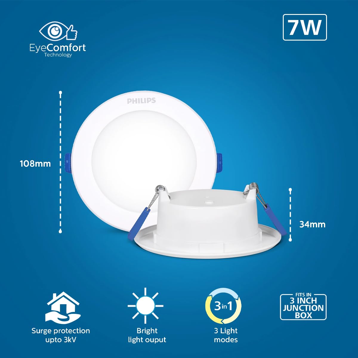 Philips StarFit 7-watt Round LED Downlighter