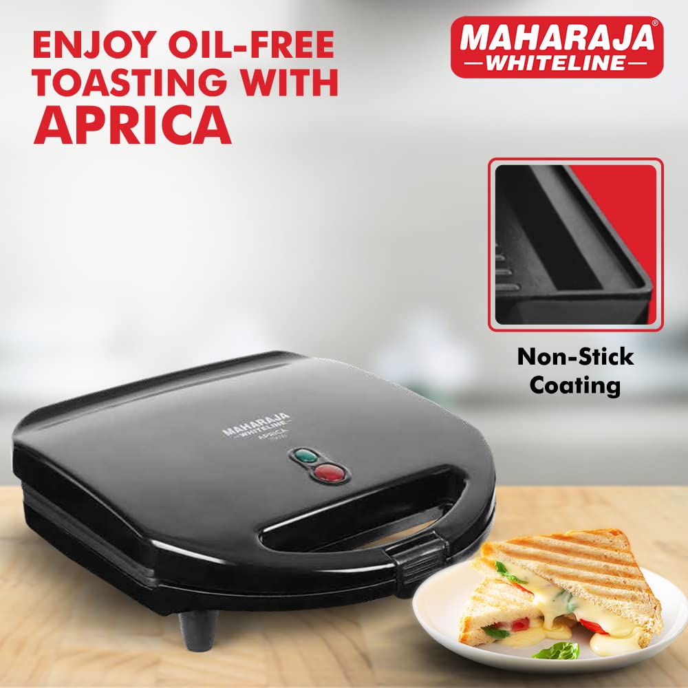 Maharaja Whiteline Aprica Grill Sandwich Maker - SM-205 (Black)