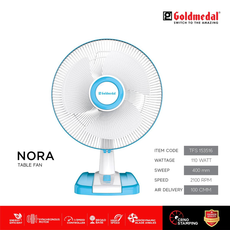 Goldmedal Nora 400 mm Table Fan For Home and Office-1