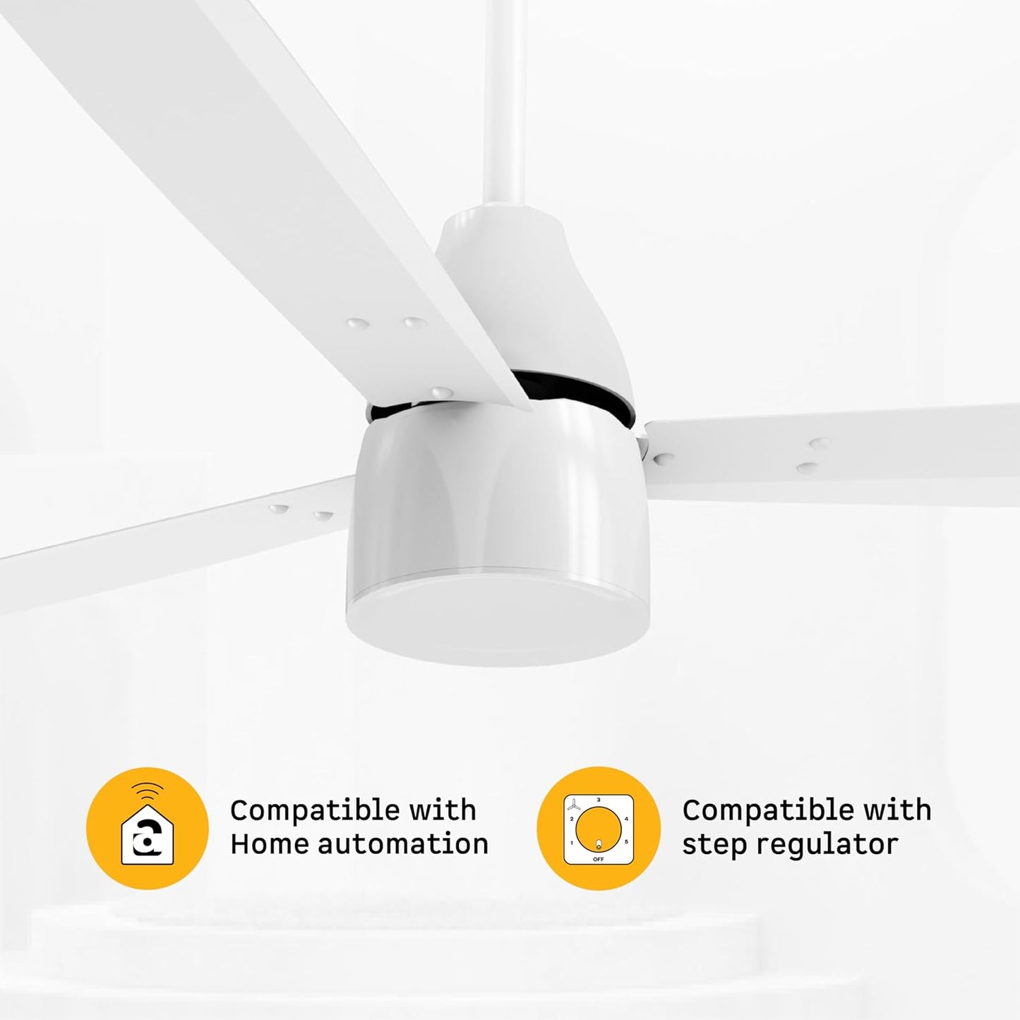 atomberg Renesa Prime 1200mm BLDC Ceiling Fan | Compatible with Step Regulator | BEE 5 star | High Air Delivery | Low Noise | Sleek Design | Power Saving | 3 Year Warranty| Gloss White