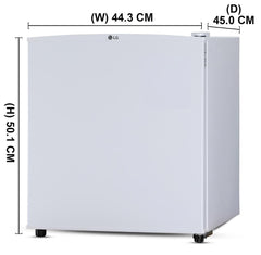 LG 43 L 3 Star Direct Cool Minibar Single Door Refrigerator (GLD0536VRSW, Super White)