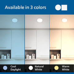 Philips 12 Watt Square Slim Surface Ceiling Light (Pack of 6)