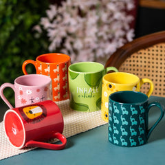 Clay Craft Fine Ceramic Pebble Series Coffee Mug 350ml Yellow – Bee Sweet Like Honey Print, Stylish Tea & Coffee Cup, Microwave & Dishwasher Safe, For Home,Office,Café,Gifting, Daily Use,Hot Chocolate