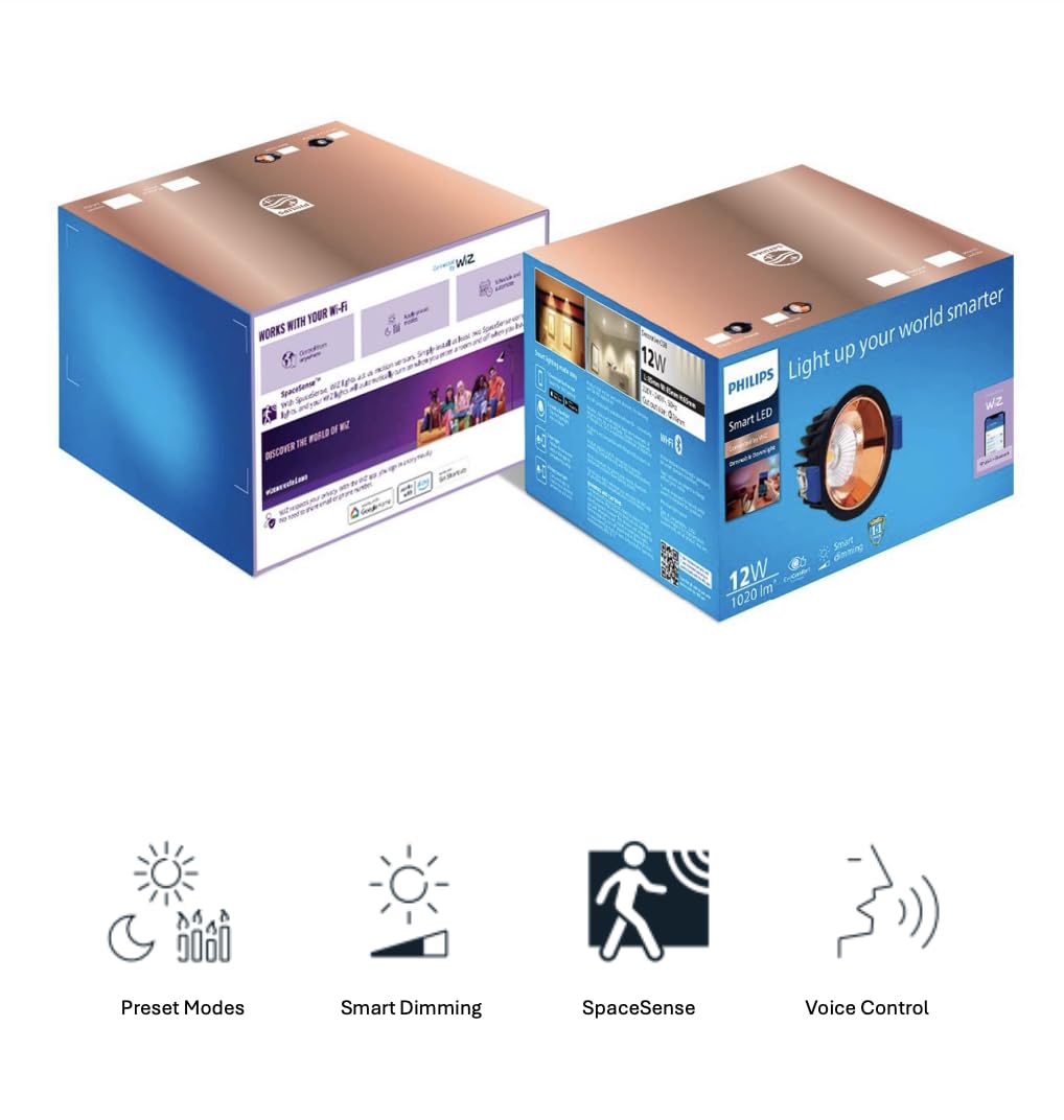 Philips 12W Smart Wi-Fi Dim Deco COB WW Rose Gold Amazon Alexa & Google Assistant Compatible