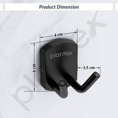 Plantex 304 Grade Stainless Steel Robe Hook/Robe Hooks for Bathroom/Cloth Hanger for Wall/Hooks/Bathroom Accessories - Black (Parv)-4