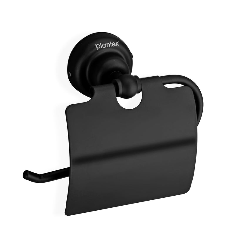 Plantex 304 Grade Stainless Steel Toilet Paper Roll Holder/Toilet Paper Holder/Tissue Roll Holder for Bathroom Accessories - Skyllo (Black)-1