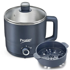 Prestige Multi-Cooker 1.5 Litre with Steamer and Egg Rack | Precise Temperature Control| Elegant Glass Lid| Concealed Element| 360 Degree Swivel| Cool Touch Handle| PMC 4.0