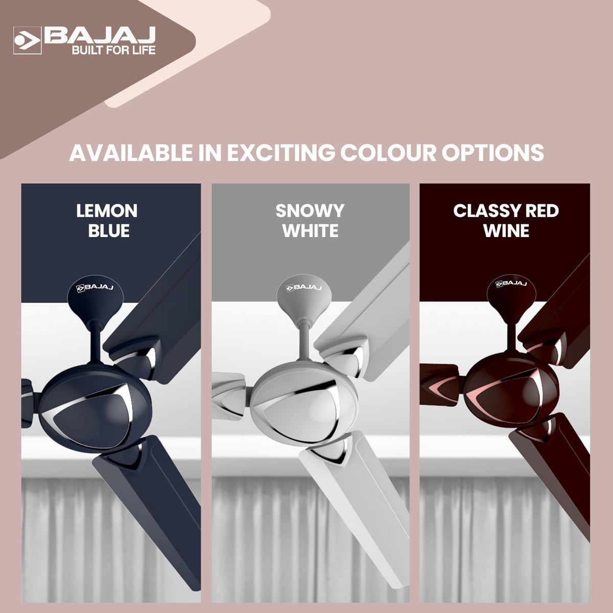 Bajaj Glide EE 1200 mm BEE Star Rated Ceiling Fan (Red Wine)-6