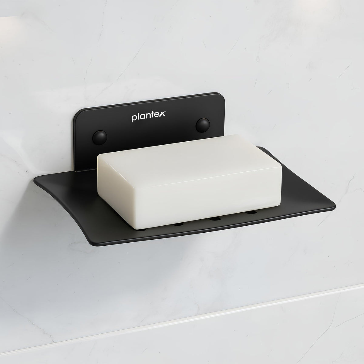 Plantex Stainless Steel Soap Holder for Bathroom/Wall Mounted Soap Holder/Soap Dish/Bathroom Accessories (Black)-1