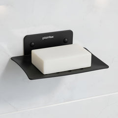 Plantex Stainless Steel Soap Holder for Bathroom/Wall Mounted Soap Holder/Soap Dish/Bathroom Accessories (Black)-1