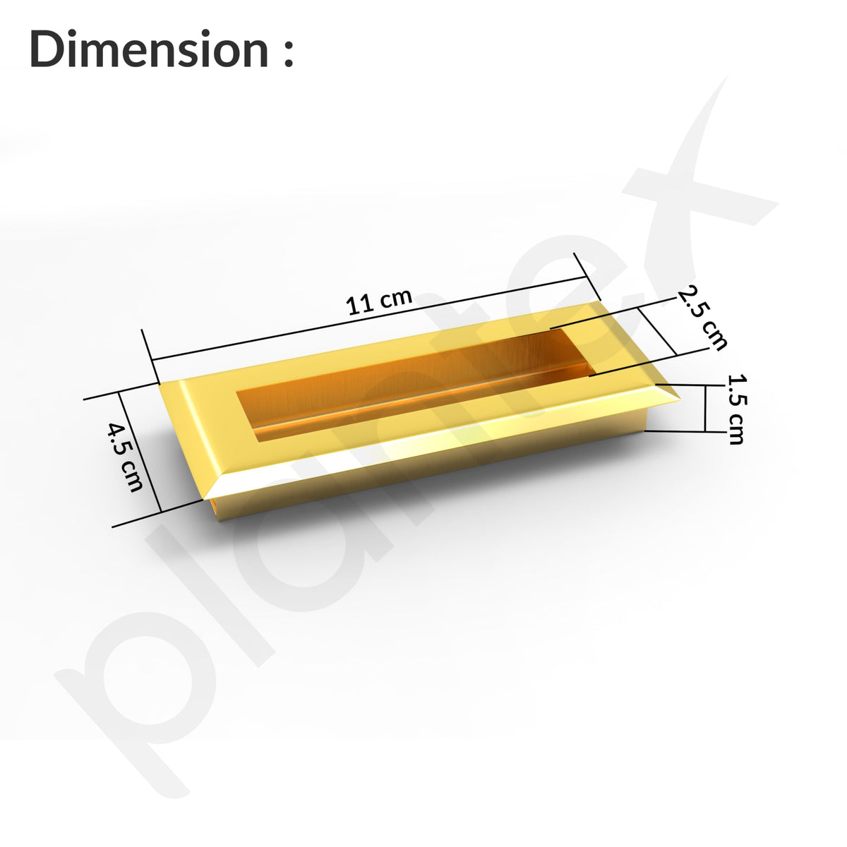 Plantex Sliding Door Handle/Concealed Handle for Sliding Door/96mm Concealed Handle for Wardrobe/Kitchen Cabinet - Pack of 2 (PVD Gold) (Model APS-DTC-3900)-2