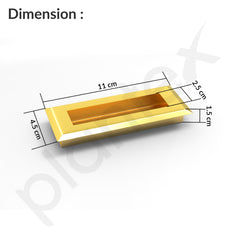 Plantex Sliding Door Handle/Concealed Handle for Sliding Door/96mm Concealed Handle for Wardrobe/Kitchen Cabinet - Pack of 2 (PVD Gold) (Model APS-DTC-3900)-2