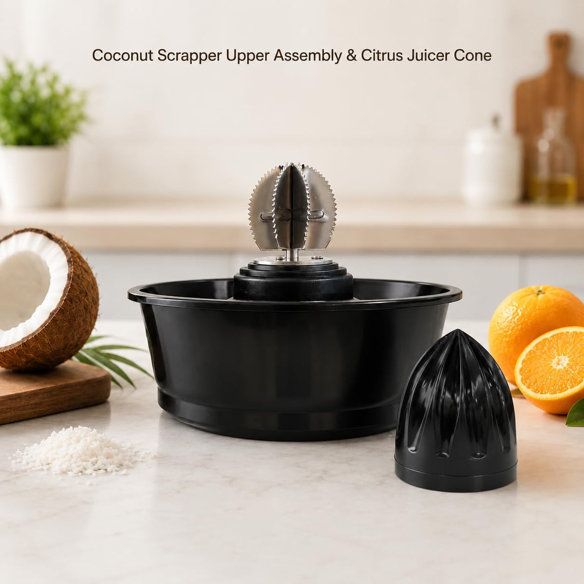 RIO 4G Food Processor Attachment with Coconut Scraper | Compatible with Sujata Mixer Grinder