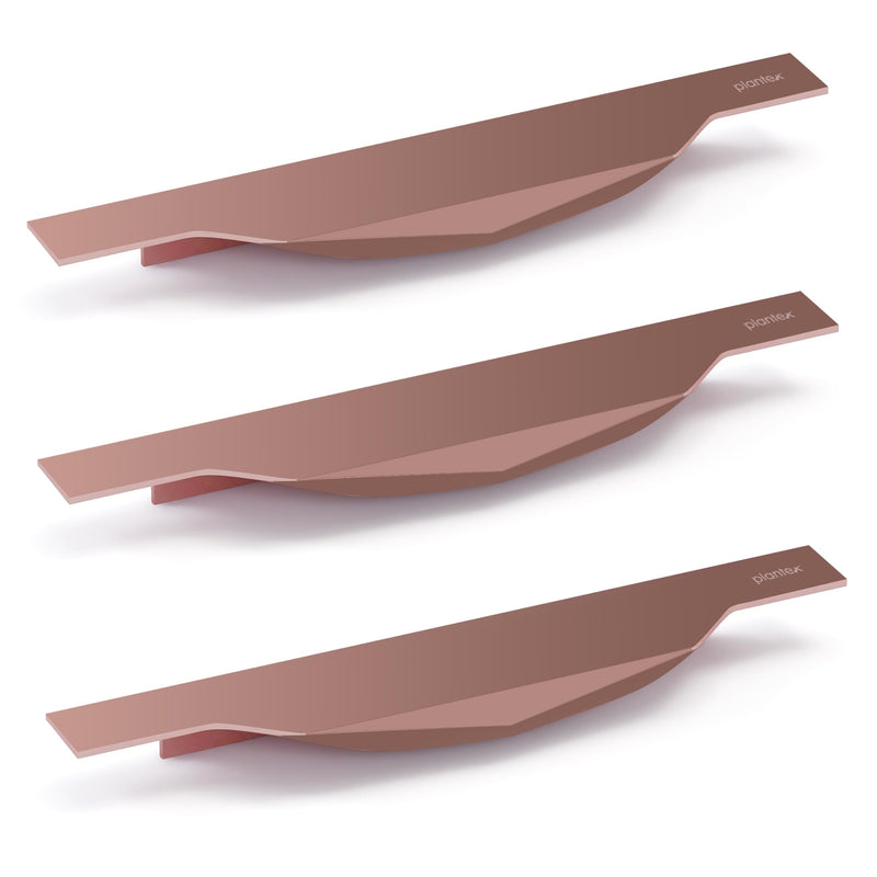 Plantex Profile Handle for Kitchen Cabinet/10 Inch Aluminium Drawer Profile Handle/Wardrobe Pull Handle for Home/Office/Hotel - Pack of 3 (Rose Gold) (Model APS-PF-1002)-1