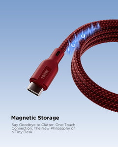 Philips 100W Magnetic Type C to Type C Fast Charging Cable (B0FMHRPKTV)